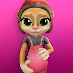 Взломанная Pregnant Talking Cat Emma  [МОД Бесконечные монеты] - полная версия apk на Андроид