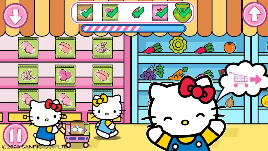 Hello Kitty: Kids Supermarket (Хеллоу Китти)  [МОД Бесконечные монеты] Screenshot 2