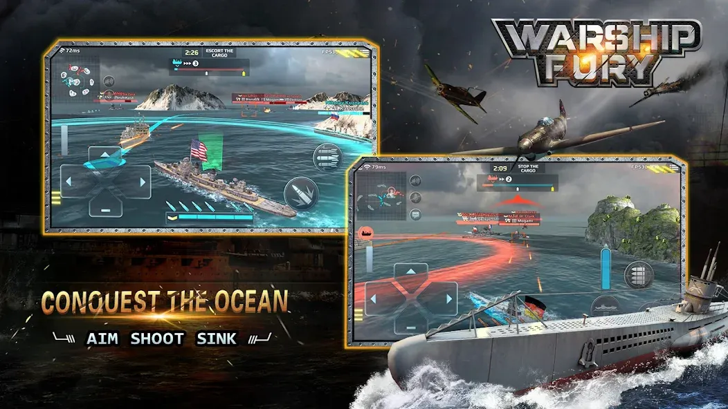 Warship Fury  [МОД Меню] Screenshot 3