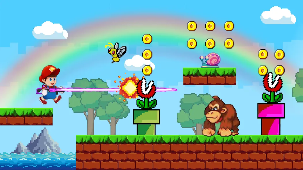 Super Mano : Adventure Jump (упер кэт ган)  [МОД Меню] Screenshot 2