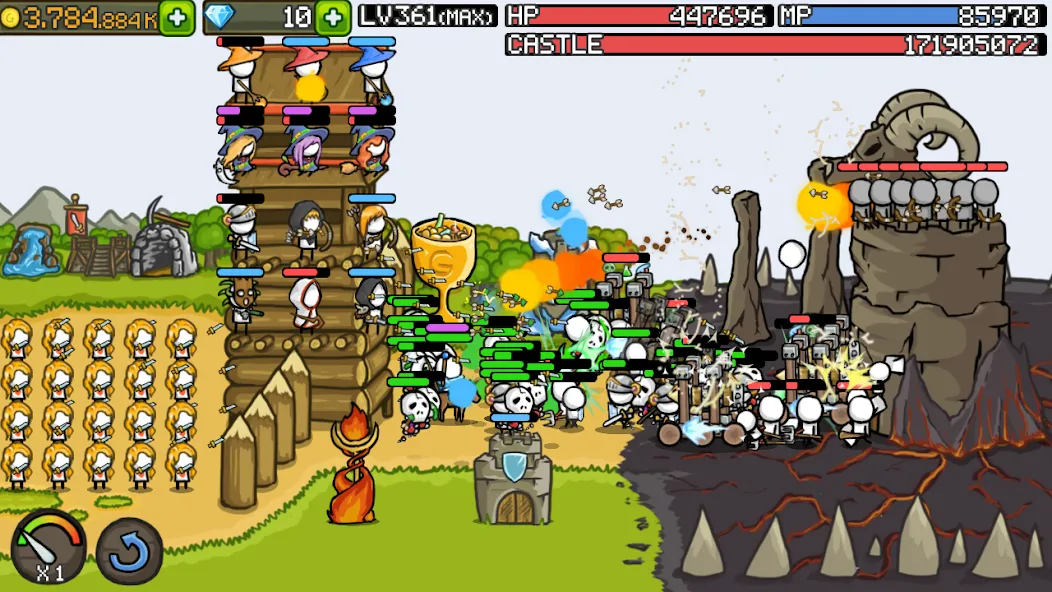 Grow Castle - Tower Defense (Гроу Касл)  [МОД Unlimited Money] Screenshot 1