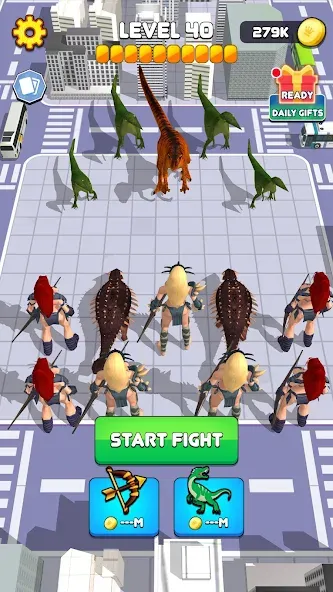 Dinosaur Monster Fight Battle (Бамбам Монстр Против 100 Дверей)  [МОД Все открыто] Screenshot 5