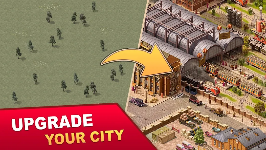 Steam City: Town building game (Стим Сити)  [МОД Бесконечные деньги] Screenshot 1