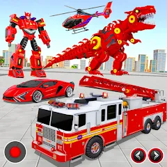 Взлом Fire Truck Robot Car Game  [МОД Unlimited Money] - стабильная версия apk на Андроид