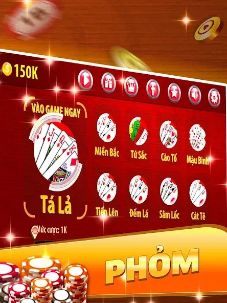 Phỏm - Phom  [МОД Unlimited Money] Screenshot 1