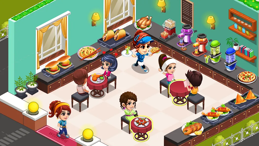 Cooking Restaurant Kitchen (Кукинг Ресторан Китчен)  [МОД Бесконечные монеты] Screenshot 1