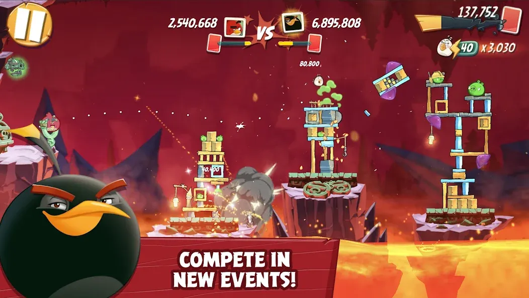 Angry Birds 2 (Энгри Бердс 2)  [МОД Menu] Screenshot 3