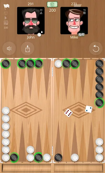 Backgammon Online  [МОД Mega Pack] Screenshot 1