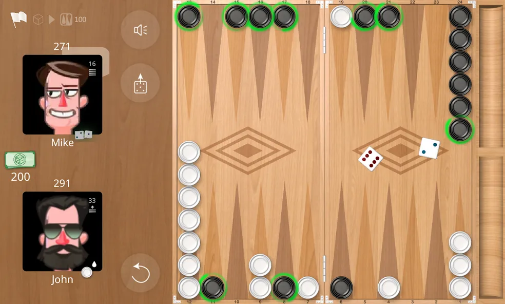 Backgammon Online  [МОД Mega Pack] Screenshot 3