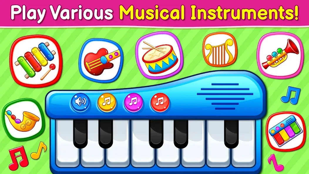 Baby Games: Piano & Baby Phone (Бейби Геймс)  [МОД Бесконечные монеты] Screenshot 2