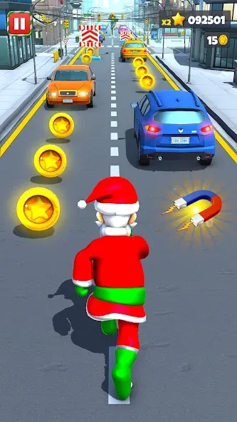 Xmas Santa Surfer Running Game (Ксмас Санта Серфер Раннинг Гейм)  [МОД Unlimited Money] Screenshot 2