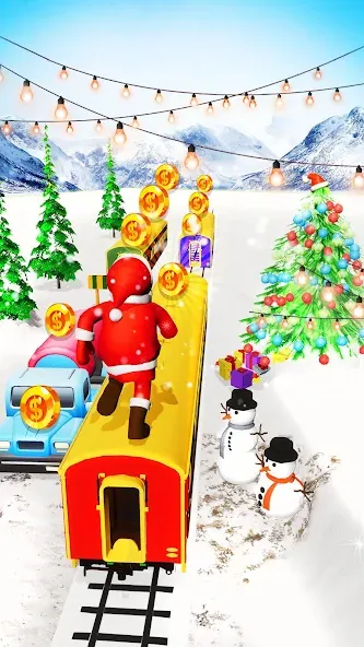 Xmas Santa Surfer Running Game (Ксмас Санта Серфер Раннинг Гейм)  [МОД Unlimited Money] Screenshot 3