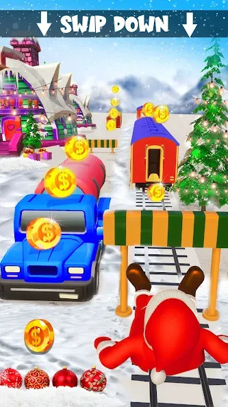 Xmas Santa Surfer Running Game (Ксмас Санта Серфер Раннинг Гейм)  [МОД Unlimited Money] Screenshot 4