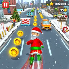 Взлом Xmas Santa Surfer Running Game (Ксмас Санта Серфер Раннинг Гейм)  [МОД Unlimited Money] - стабильная версия apk на Андроид