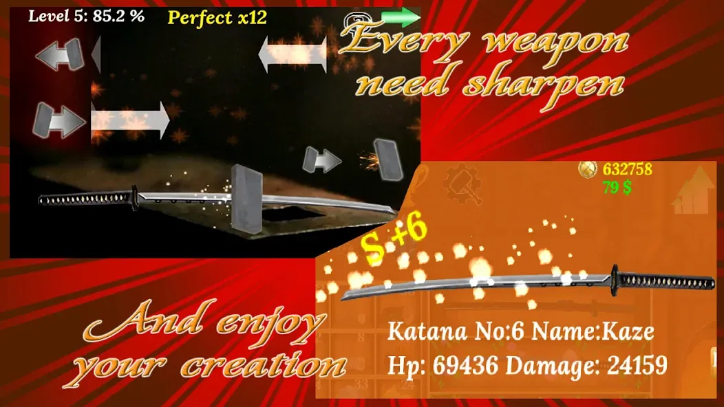 Katana Collection : blacksmith  [МОД Все открыто] Screenshot 4