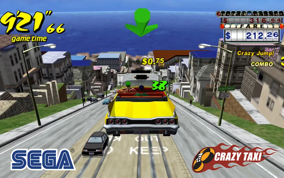 Crazy Taxi Classic (Крейзи Такси Классик)  [МОД Бесконечные монеты] Screenshot 4