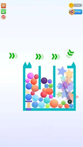 Bounce and pop - Puff Balloon  [МОД Много монет] Screenshot 2