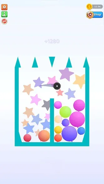 Bounce and pop - Puff Balloon  [МОД Много монет] Screenshot 5