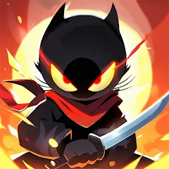 Взломанная Ninja Cat - Idle Arena (Крейзи Ниндзя Кэт)  [МОД Много денег] - стабильная версия apk на Андроид