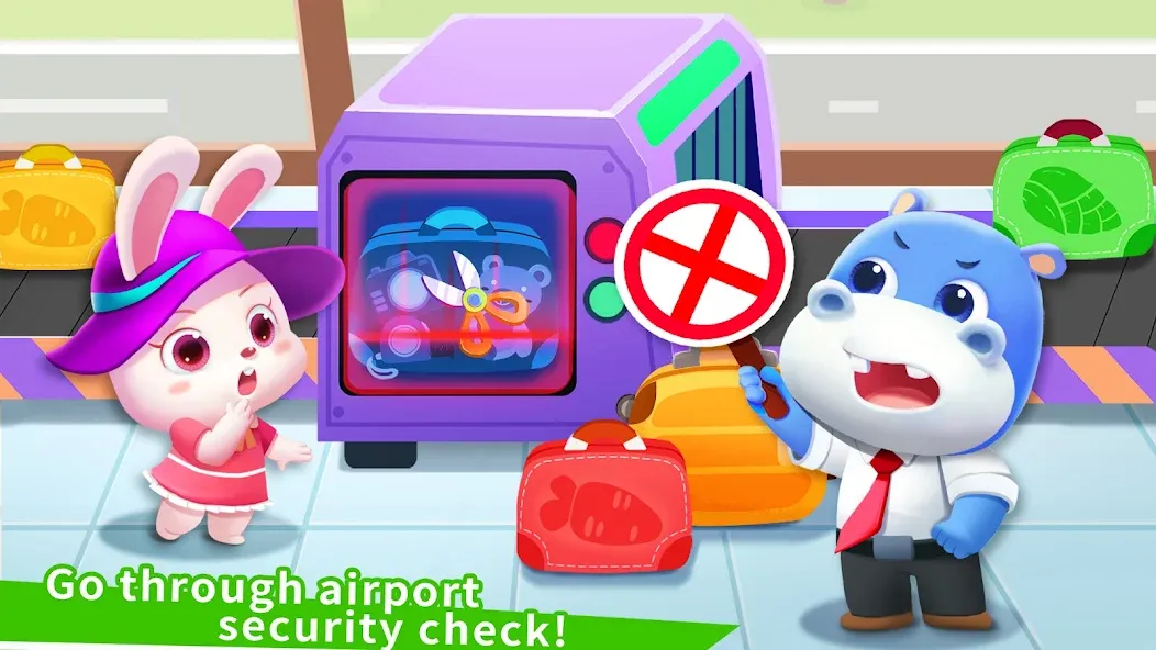 Baby Panda's Airport  [МОД Бесконечные монеты] Screenshot 3