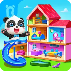 Взломанная Baby Panda's House Games  [МОД Много монет] - последняя версия apk на Андроид