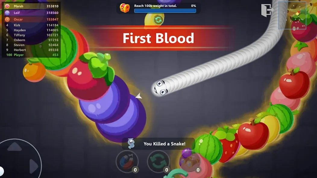 Snake War™ Hungry Worm.io Game (Снейк Вар)  [МОД Menu] Screenshot 2