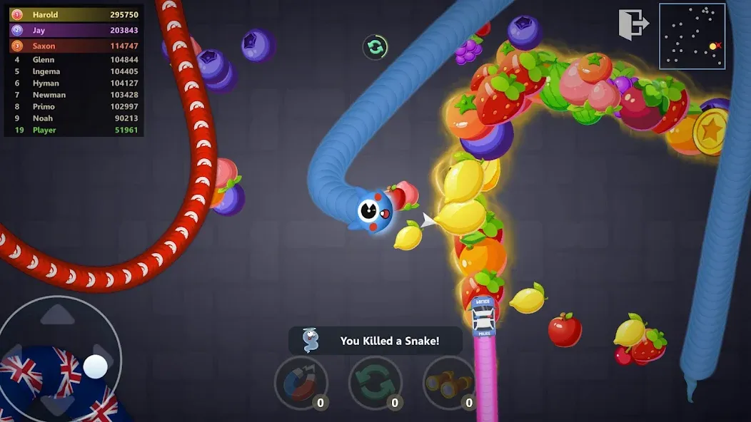 Snake War™ Hungry Worm.io Game (Снейк Вар)  [МОД Menu] Screenshot 3