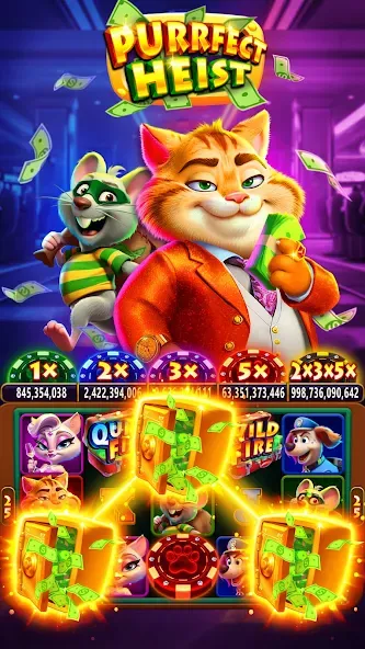 Fat Cat Casino - Slots Game (Фэт Кэт Казино)  [МОД Бесконечные монеты] Screenshot 3