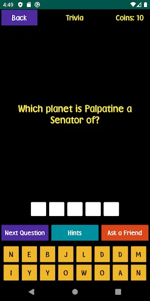 Quiz For SW Fans (Квиз для фанатов ЗВЗ)  [МОД Меню] Screenshot 1