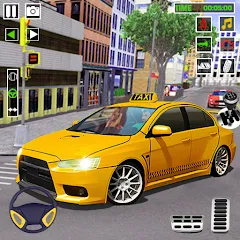 Скачать взломанную City Taxi Games-Taxi Car Games (Сити Такси Игры)  [МОД Много денег] - последняя версия apk на Андроид