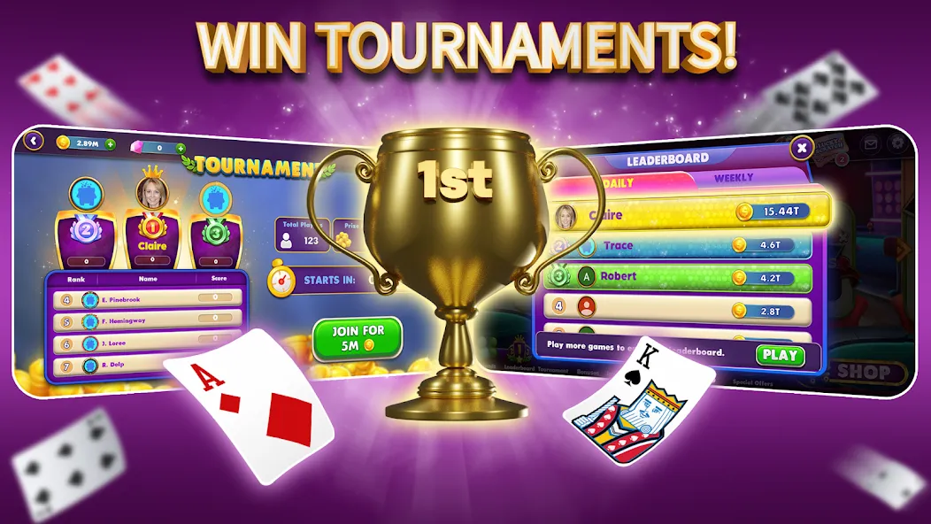 Gin Rummy Elite: Online Game (Джин Рамми)  [МОД Много денег] Screenshot 4