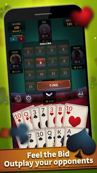 Spades - Offline Card Games (Спейдс)  [МОД Все открыто] Screenshot 4