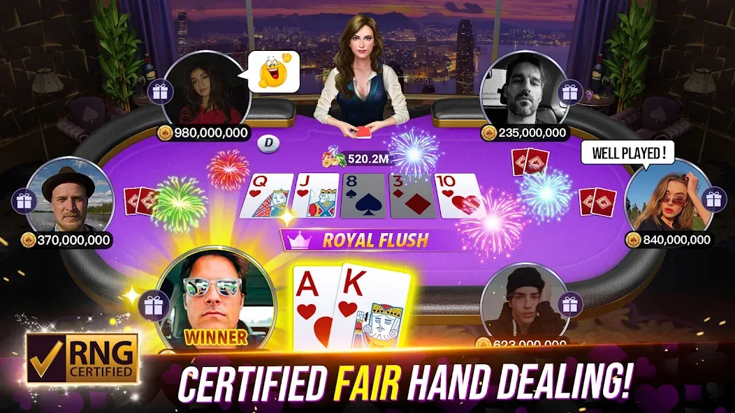 Poker Fever - Win your Fame (Покер Клаш)  [МОД Mega Pack] Screenshot 1