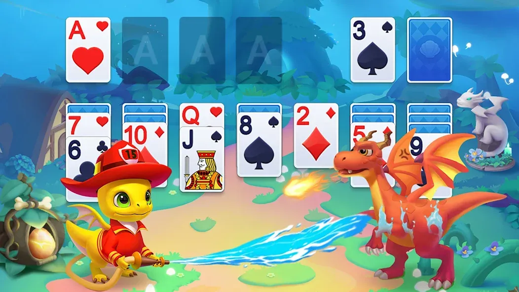 Solitaire Dragons  [МОД Бесконечные деньги] Screenshot 2