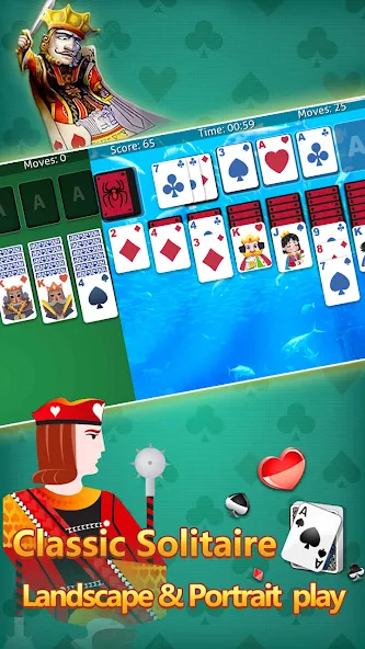 klondike solitaire :card shark  [МОД Бесконечные монеты] Screenshot 2