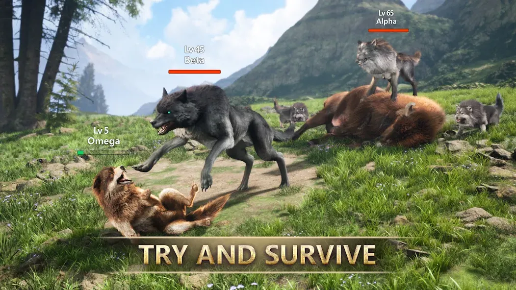 Wolf Game: Wild Animal Wars (Вулф Гейм)  [МОД Много денег] Screenshot 1