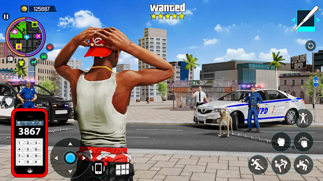 Gangster Mafia City Crime Game  [МОД Бесконечные монеты] Screenshot 1