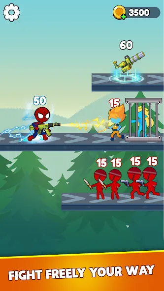 Stick Shooter: Battle Game (Стик Шутер)  [МОД Unlocked] Screenshot 1