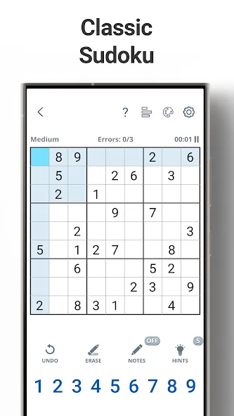 Sudoku Levels: Daily Puzzles  [МОД Unlocked] Screenshot 1