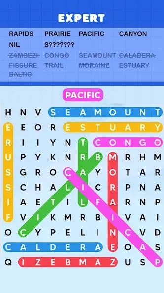 Word Search Puzzle Challenge (Уордсрч Пазл Челлендж)  [МОД Все открыто] Screenshot 2