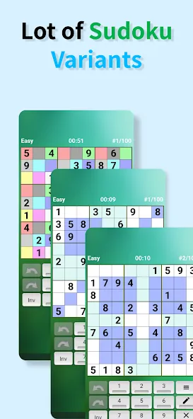 Sudoku offline (Судоку оффлайн)  [МОД Бесконечные монеты] Screenshot 2