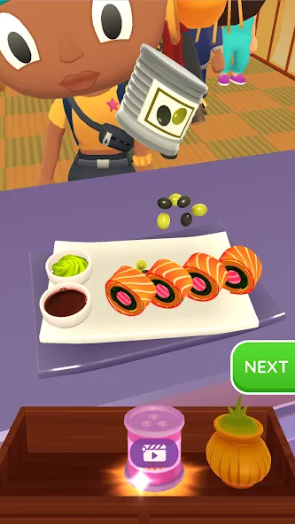 Sushi Roll 3D - Cooking ASMR (Суши Ролл 3D)  [МОД Много монет] Screenshot 3