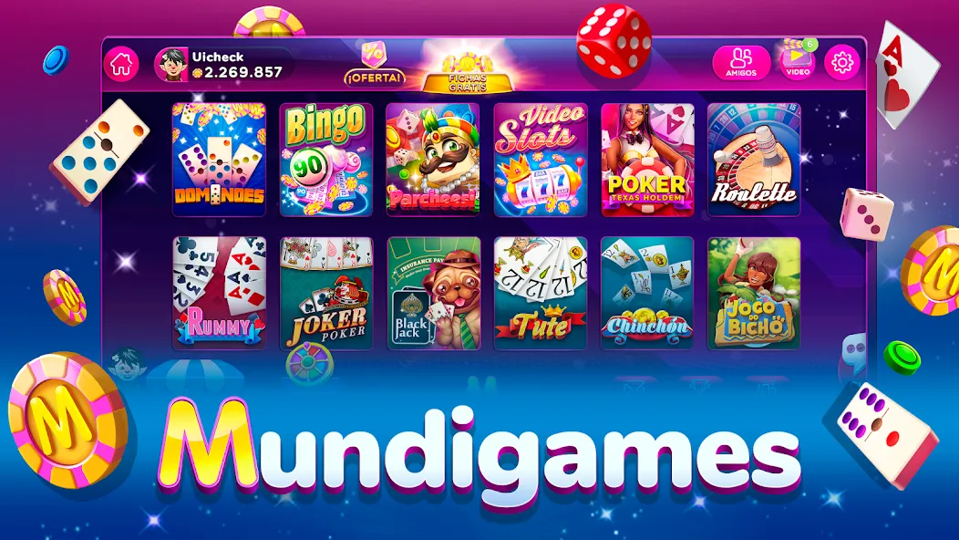 MundiGames: Bingo Slots Casino (Мундийуэгос)  [МОД Unlimited Money] Screenshot 1