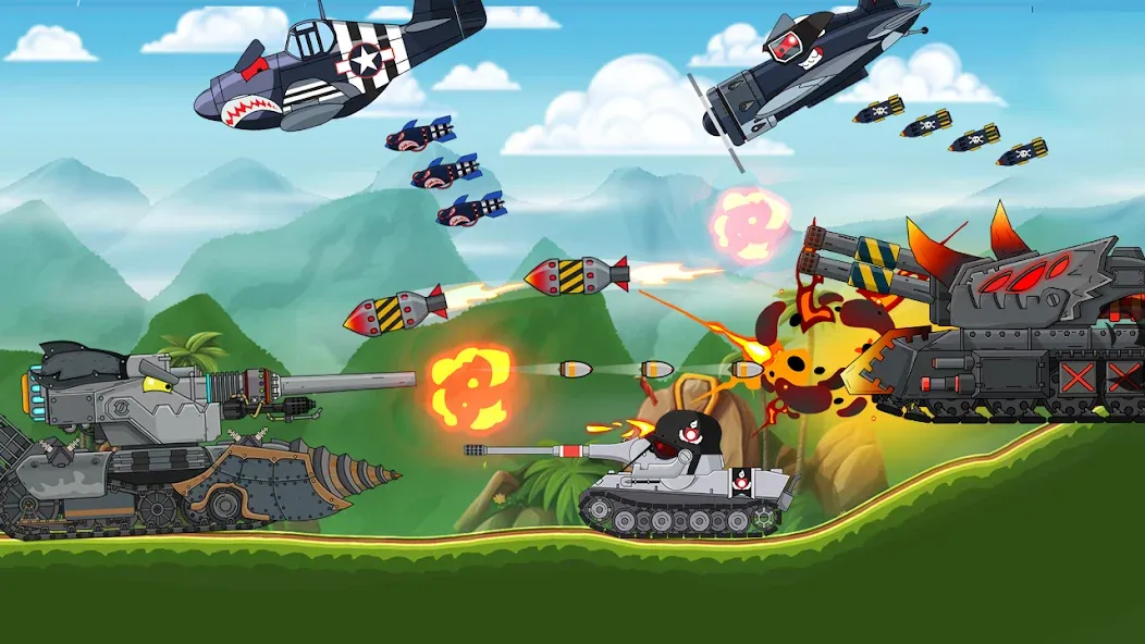 Tank Combat: War Battle (Танковый бой)  [МОД Бесконечные деньги] Screenshot 4