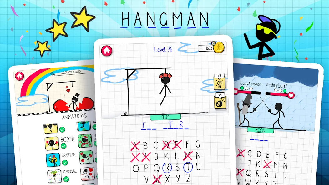 Hangman  [МОД Меню] Screenshot 5