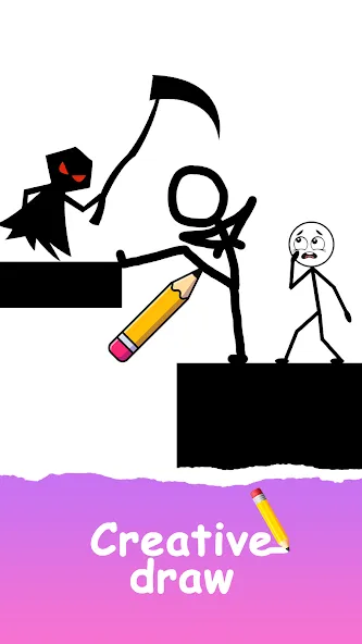 Save The Stick: Draw 2 Save (эйв Зе Стикман)  [МОД Unlocked] Screenshot 1