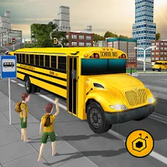 Взломанная School Bus Driving Game  [МОД Unlocked] - стабильная версия apk на Андроид