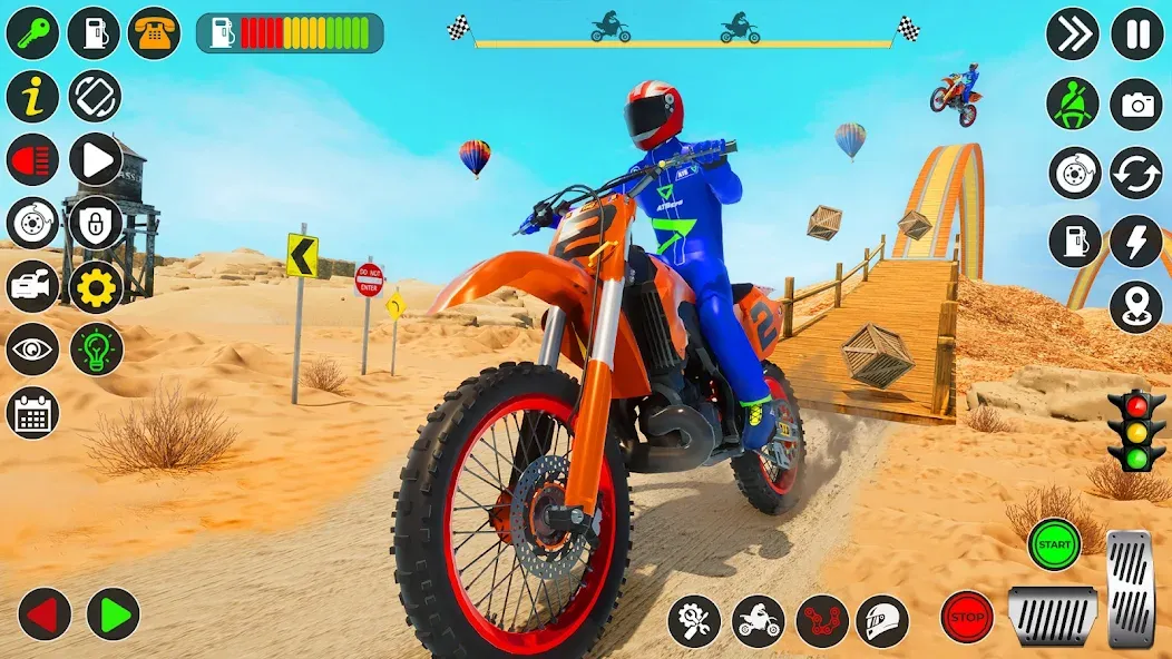 Bike Stunt Games Stunt Bike 3D (Байк стант рэмп игра Байк Джамп)  [МОД Бесконечные деньги] Screenshot 2