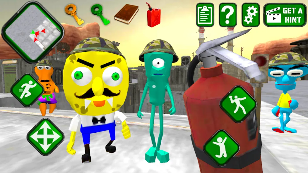 Sponge Area 51. Neighbor Alien  [МОД Menu] Screenshot 2