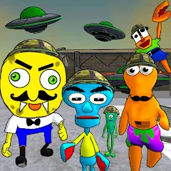 Взломанная Sponge Area 51. Neighbor Alien  [МОД Menu] - полная версия apk на Андроид